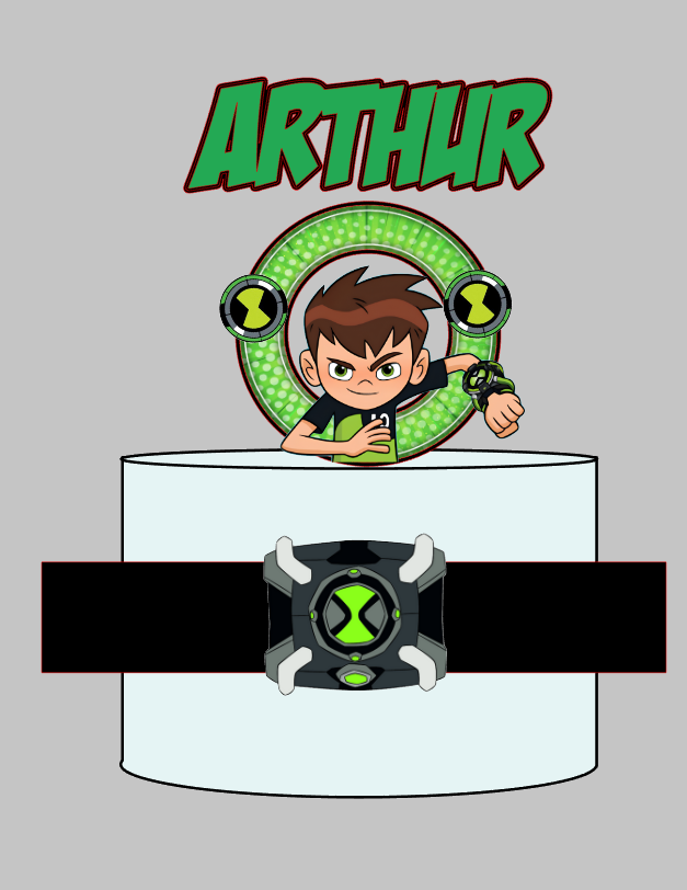 Arquivo Silhouette Studio Ben 10 Impresso Pronto para Uso | Download Rápido