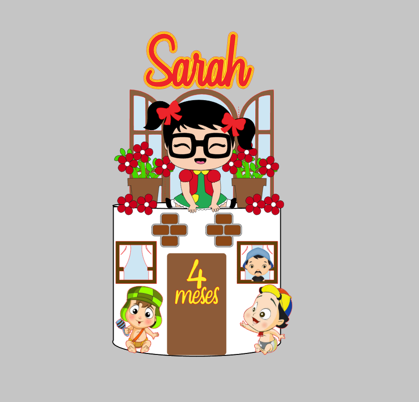 Arquivo Silhouette Studio Chiquinha/Chaves em Camadas Pronto para Uso | Download Rápido