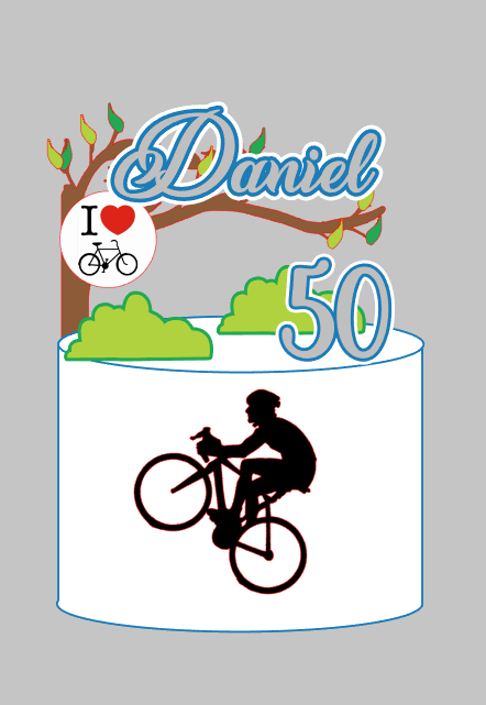 Arquivo Personalizado Bike Impresso e Camadas | Download Imediato Silhouette