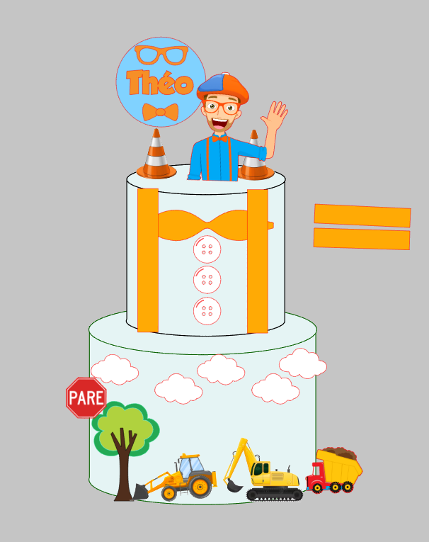 Arquivo de Corte Blippi Impresso e Camadas | Silhouette Studio + Download Imediato
