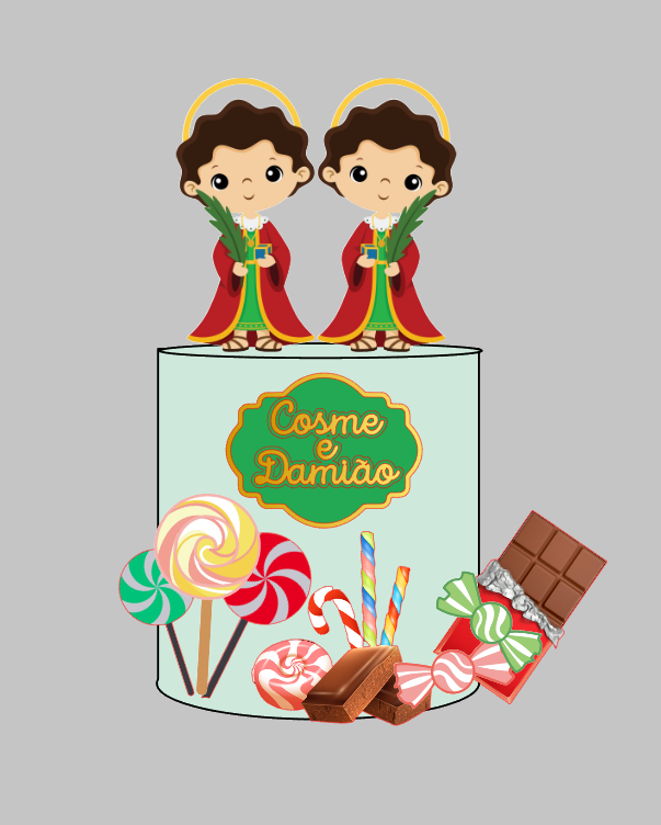 Arquivo de Corte Impresso Cosme e Damião | Silhouette Studio Download Imediato