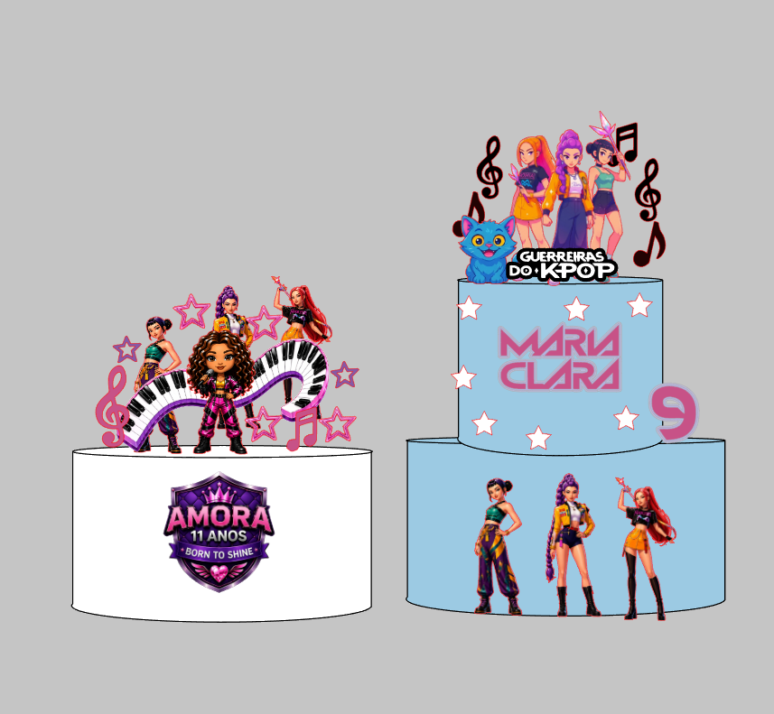 Arquivo de Corte Impresso Guerreiras do Kpop | Silhouette Studio Download Imediato