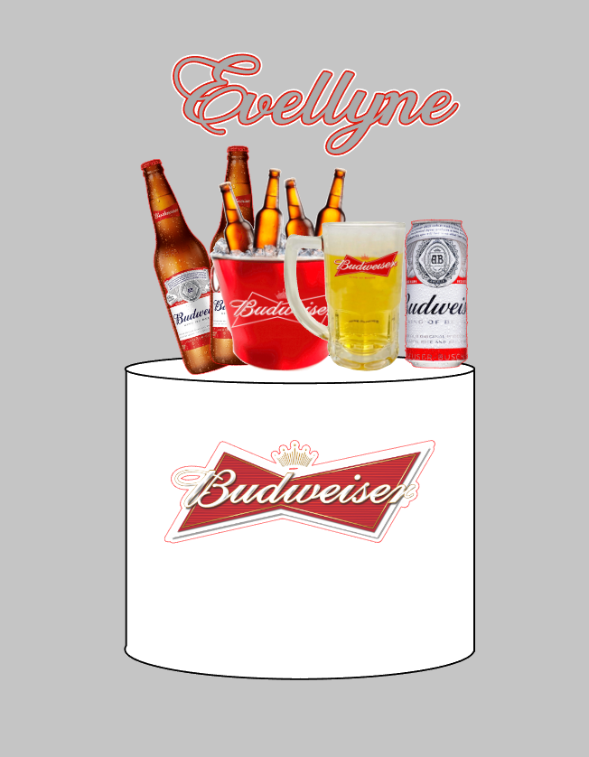 Modelo Budweiser Impresso Arquivo Digital | Pronto para Produção