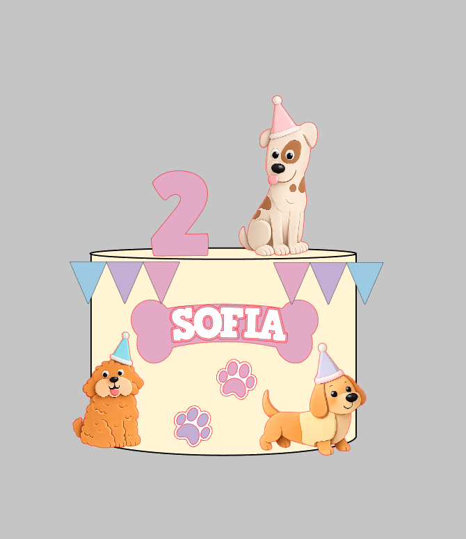 Modelo Cachorros Impresso Arquivo Digital | Pronto para Produção