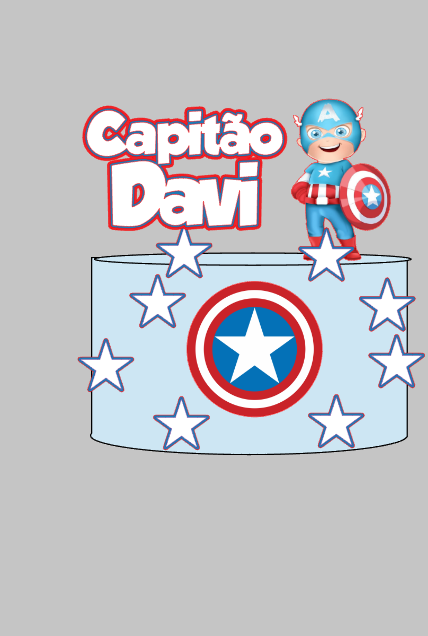 Arquivo Personalizado Capitão América Impresso e Camadas | Download Imediato Silhouette