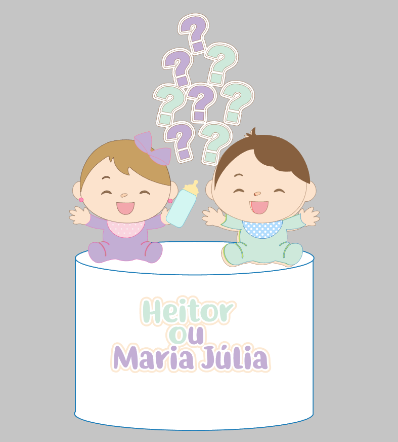 Arquivo de Corte Cha revelação, menino ou menina em Camadas | Silhouette Studio + Download Imediato