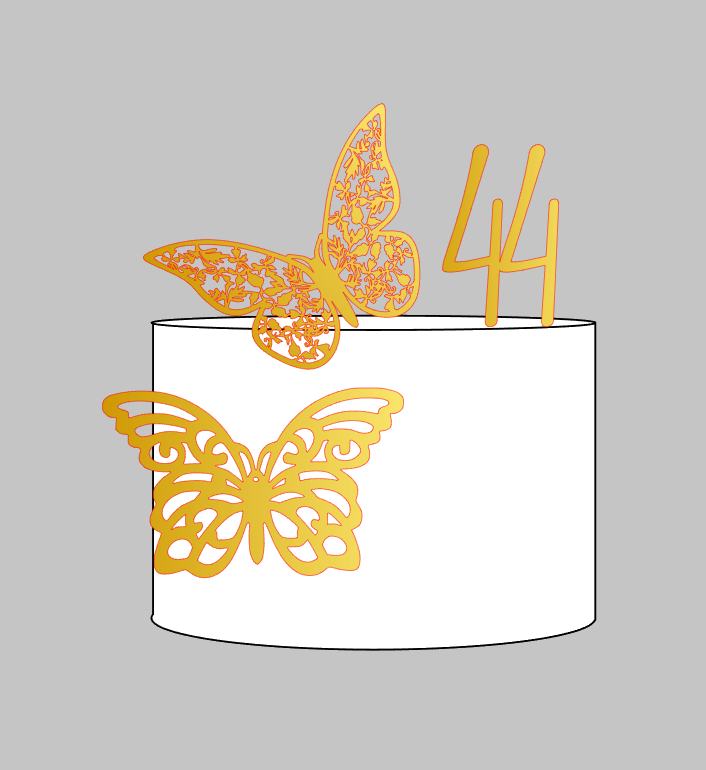 Arquivo de Corte em Camadas Borboleta | Silhouette Studio Download Imediato