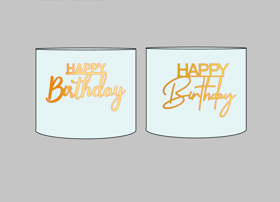 Arquivo de Corte Happy Birthday em Camadas | Silhouette Studio + Download Imediato