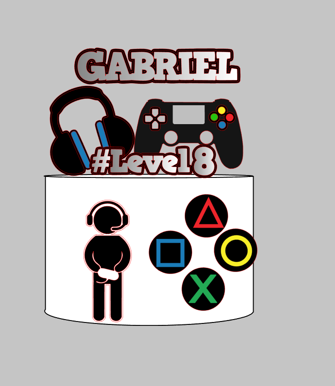 Arquivo Silhouette Studio Game em Camadas Pronto para Uso | Download Rápido