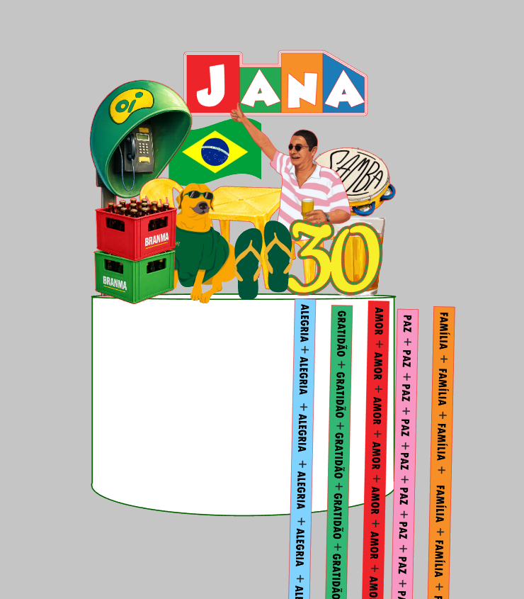 Arquivo de Corte Elementos do Brasl Impresso e Camadas | Silhouette Studio + Download Imediato